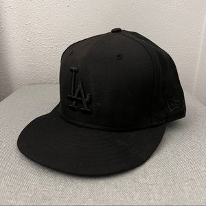 New Era MLB LA Dodgers Black Fitted Hat